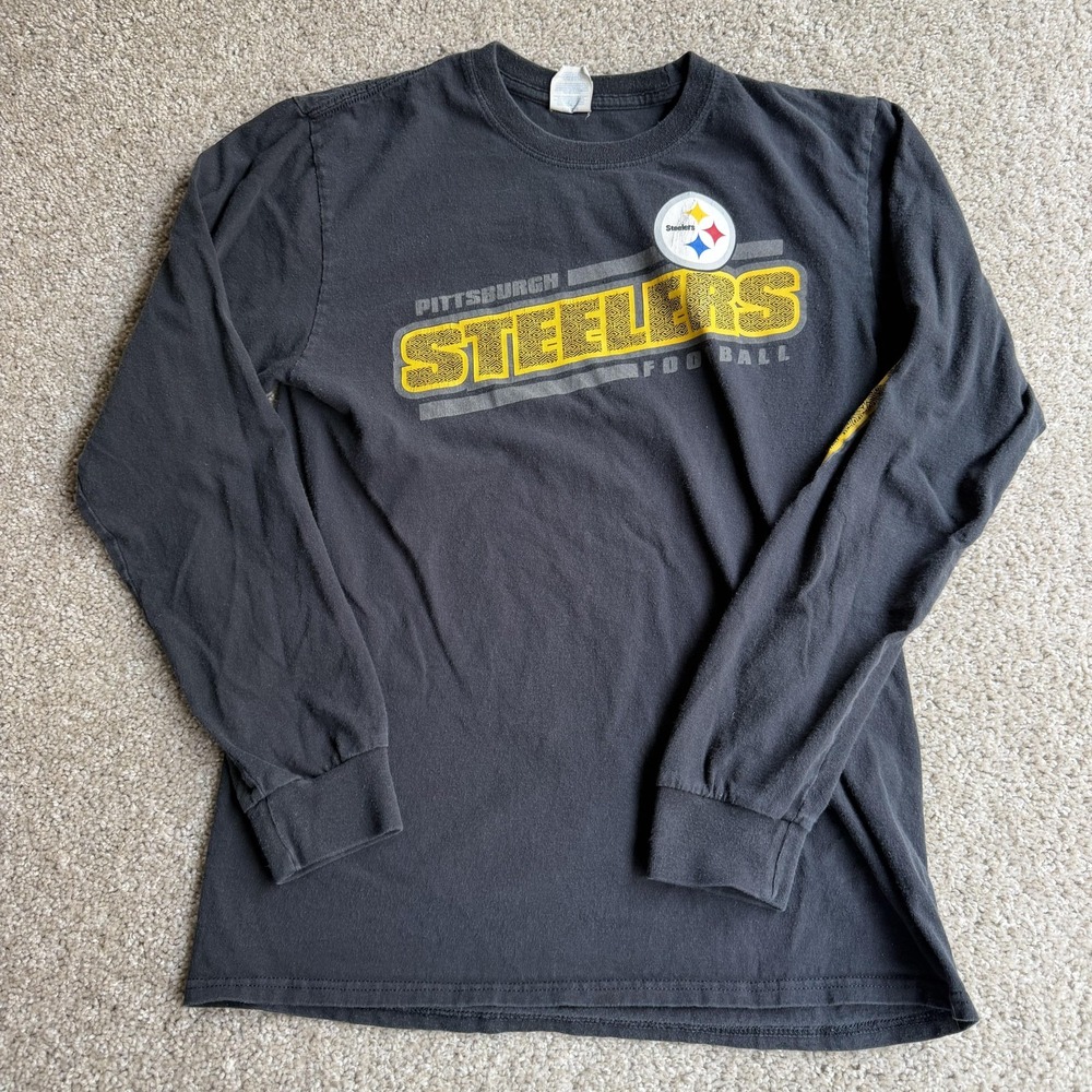 Pittsburgh Steelers Shirt Mens Medium Black NFL Football Port & Company Tee
